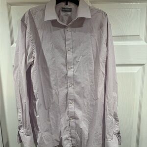 Men's Pink Michael Kors long sleeve button down shirt sz 16 32/33 slim fit